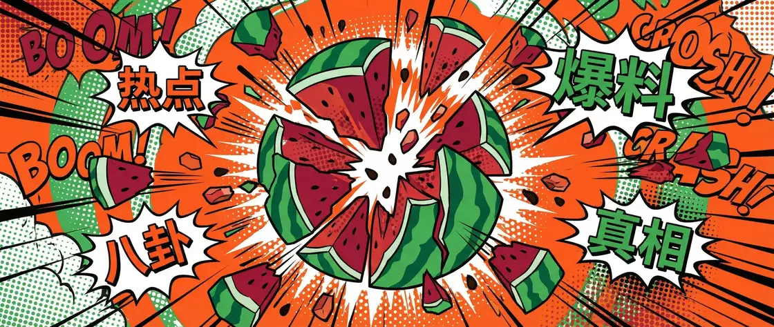 吃瓜大赛 - 今日吃瓜与网友热议汇总 今日头瓜爆炸漫画横幅